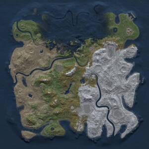 Thumbnail Rust Map: Procedural Map, Size: 4500, Seed: 225844504, 17 Monuments
