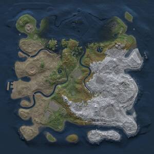 Thumbnail Rust Map: Procedural Map, Size: 3750, Seed: 93262454, 16 Monuments