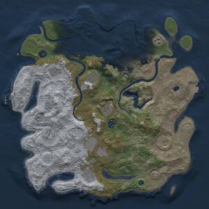 Thumbnail Rust Map: Procedural Map, Size: 4000, Seed: 86089247, 16 Monuments
