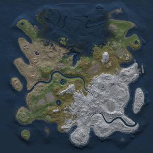 Thumbnail Rust Map: Procedural Map, Size: 4000, Seed: 263463782, 15 Monuments