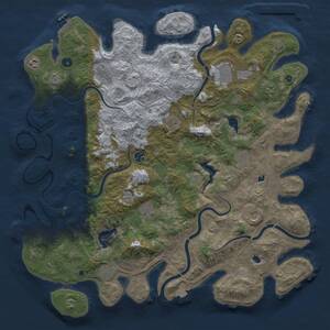 Thumbnail Rust Map: Procedural Map, Size: 4800, Seed: 1959613861, 17 Monuments