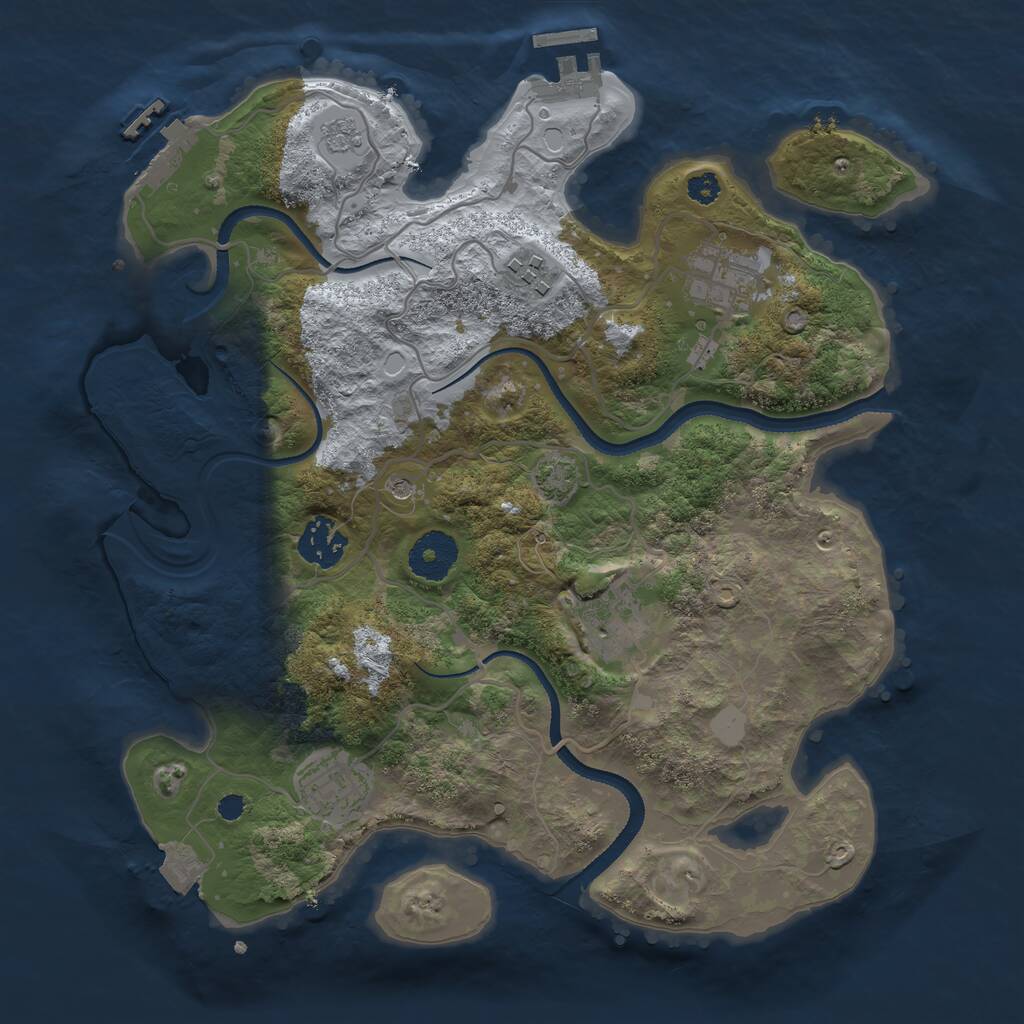 Rust Map: Procedural Map, Size: 3200, Seed: 1614537442, 11 Monuments