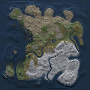 Thumbnail Rust Map: Procedural Map, Size: 3500, Seed: 721877024, 15 Monuments