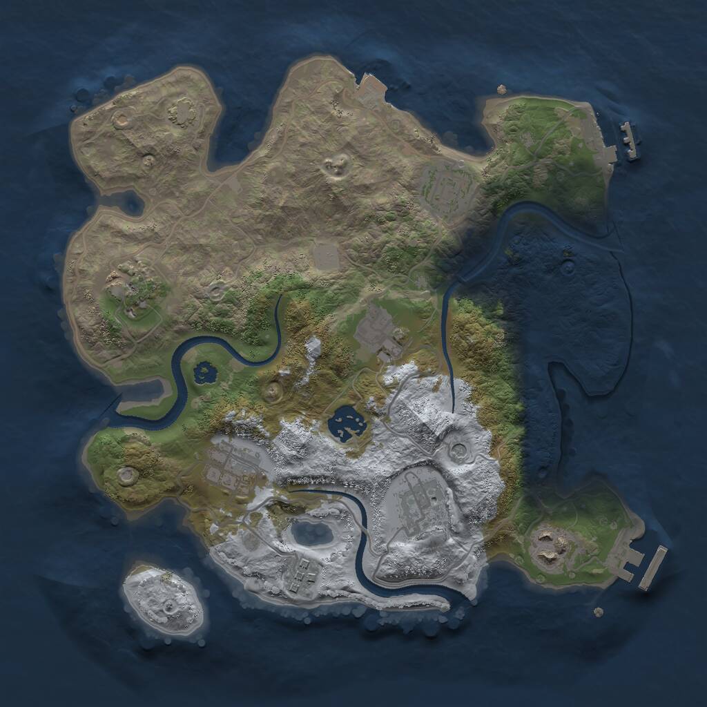 Rust Map: Procedural Map, Size: 3000, Seed: 1469627772, 13 Monuments