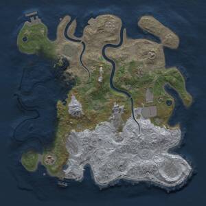 Thumbnail Rust Map: Procedural Map, Size: 3500, Seed: 91654752, 14 Monuments