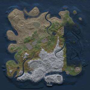Thumbnail Rust Map: Procedural Map, Size: 3500, Seed: 365, 15 Monuments