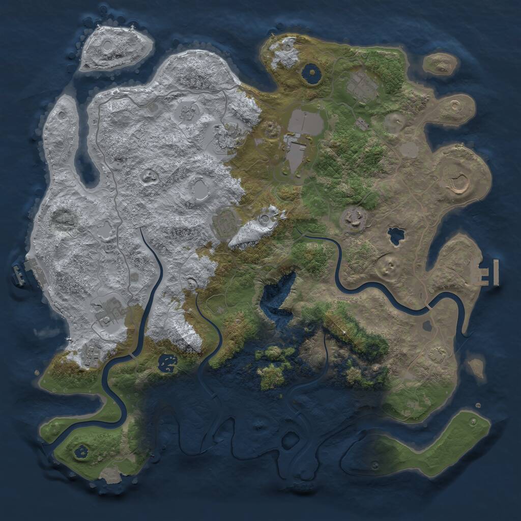 Rust Map: Procedural Map, Size: 4000, Seed: 1854559568, 15 Monuments