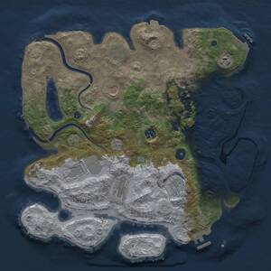 Thumbnail Rust Map: Procedural Map, Size: 3750, Seed: 980719053, 14 Monuments