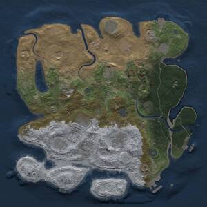 Thumbnail Rust Map: Procedural Map, Size: 3750, Seed: 980719053, 19 Monuments
