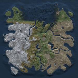 Thumbnail Rust Map: Procedural Map, Size: 4500, Seed: 454299118, 17 Monuments