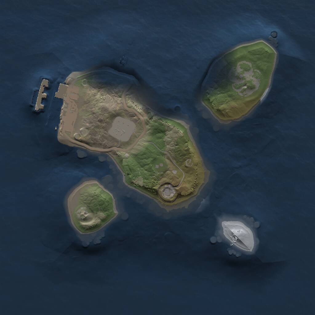 Rust Map: Procedural Map, Size: 1500, Seed: 150000, 2 Monuments