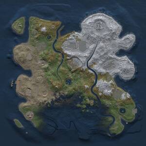Thumbnail Rust Map: Procedural Map, Size: 3600, Seed: 938, 17 Monuments