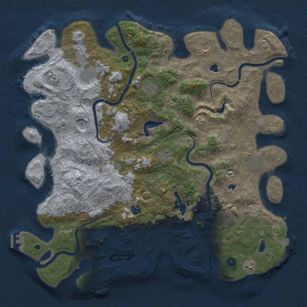 Rust Map: Procedural Map, Size: 4750, Seed: 766158017, 17 Monuments