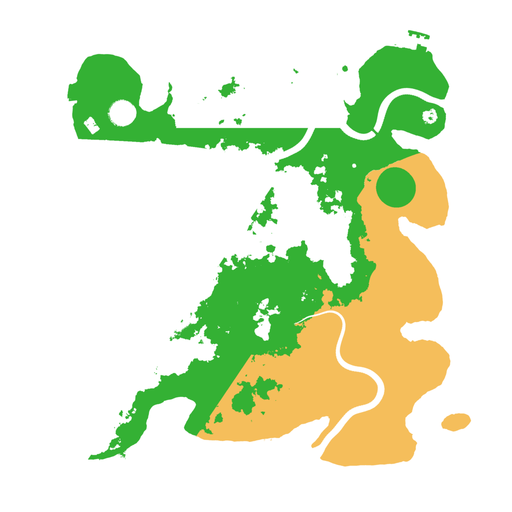 Biome Rust Map: Procedural Map, Size: 3500, Seed: 335437257