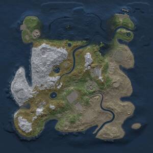 Thumbnail Rust Map: Procedural Map, Size: 3500, Seed: 335437257, 14 Monuments