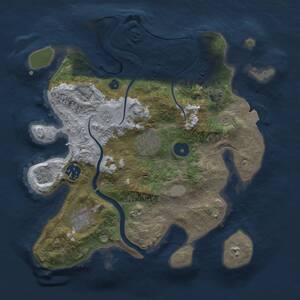 Thumbnail Rust Map: Procedural Map, Size: 3000, Seed: 1771298782, 8 Monuments