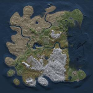 Thumbnail Rust Map: Procedural Map, Size: 4000, Seed: 287175241, 16 Monuments
