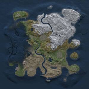 Thumbnail Rust Map: Procedural Map, Size: 3300, Seed: 1631281710, 13 Monuments