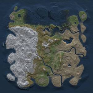 Thumbnail Rust Map: Procedural Map, Size: 4250, Seed: 15434, 15 Monuments