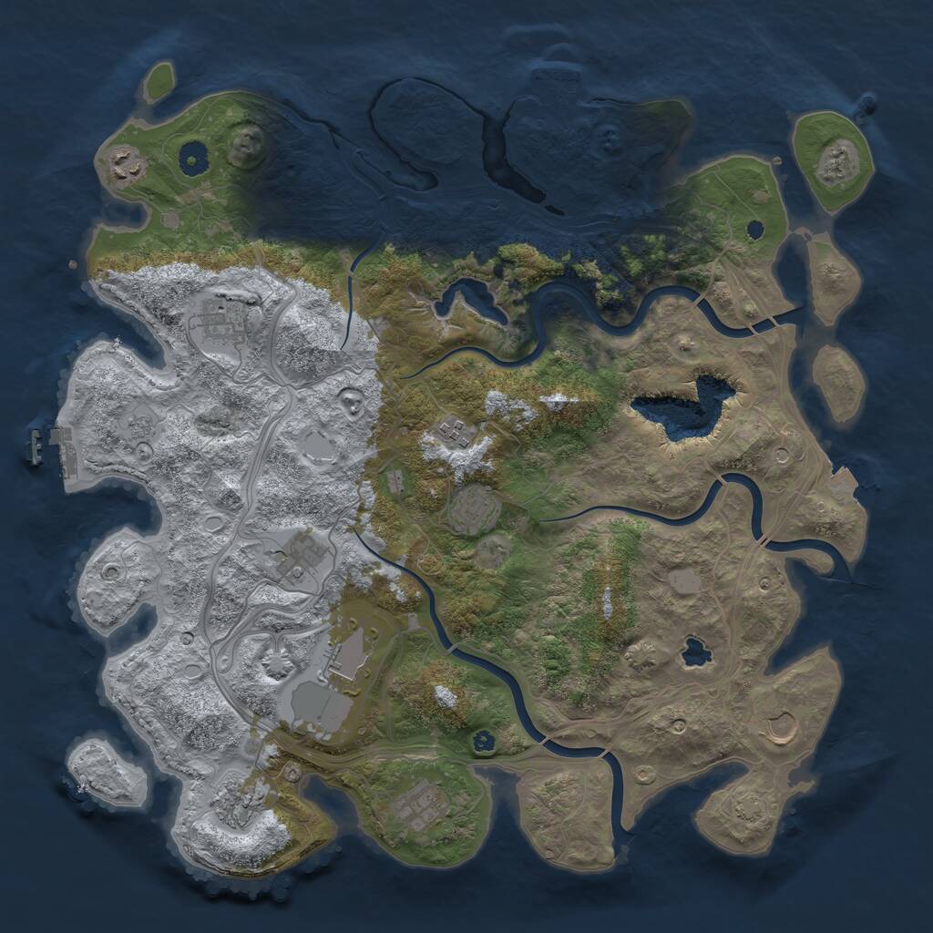 Rust Map: Procedural Map, Size: 4250, Seed: 15434, 15 Monuments