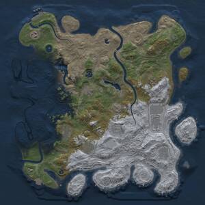 Thumbnail Rust Map: Procedural Map, Size: 4250, Seed: 968348358, 17 Monuments