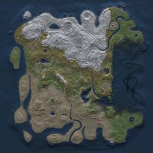 Thumbnail Rust Map: Procedural Map, Size: 4250, Seed: 1671082724, 15 Monuments