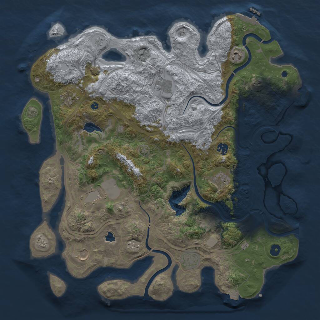 Rust Map: Procedural Map, Size: 4250, Seed: 1671082724, 15 Monuments