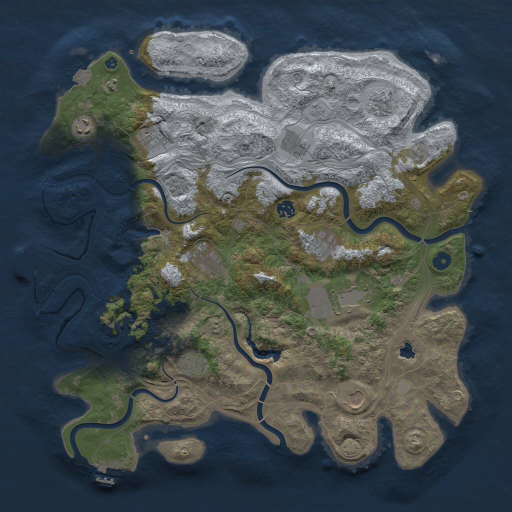 Rust Map: Procedural Map, Size: 4250, Seed: 14062026, 17 Monuments