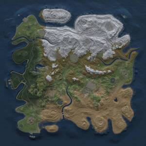 Thumbnail Rust Map: Procedural Map, Size: 4250, Seed: 14062026, 19 Monuments