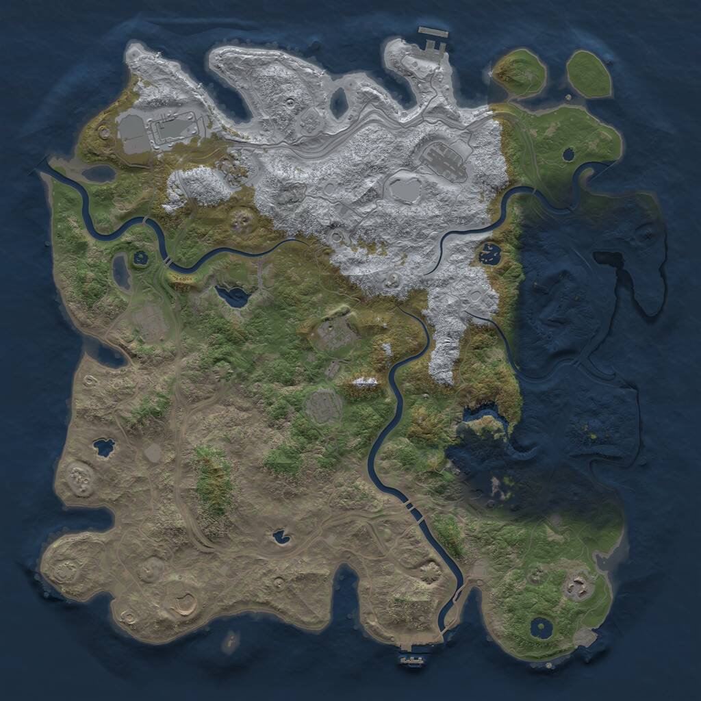 Rust Map: Procedural Map, Size: 4750, Seed: 740518824, 17 Monuments