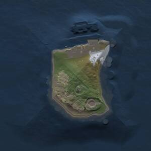 Thumbnail Rust Map: Procedural Map, Size: 1000, Seed: 2143491222, 2 Monuments