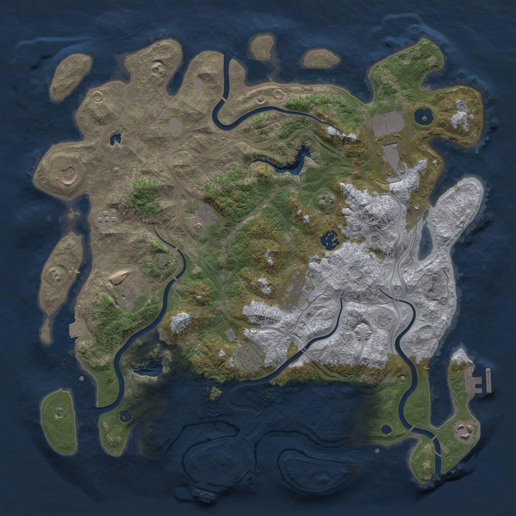 Rust Map: Procedural Map, Size: 4250, Seed: 525414408, 15 Monuments