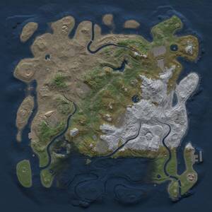 Thumbnail Rust Map: Procedural Map, Size: 4250, Seed: 525414408, 15 Monuments