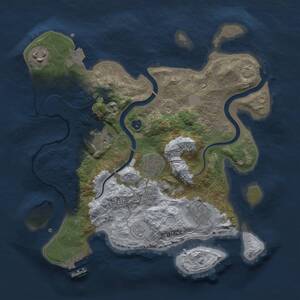 Thumbnail Rust Map: Procedural Map, Size: 3000, Seed: 123123423, 10 Monuments