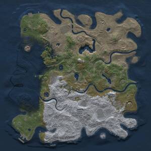 Thumbnail Rust Map: Procedural Map, Size: 4500, Seed: 31301, 16 Monuments