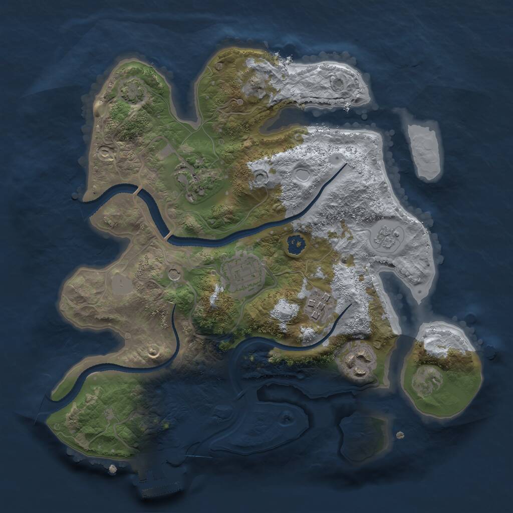 Rust Map: Procedural Map, Size: 2700, Seed: 1780747300, 9 Monuments