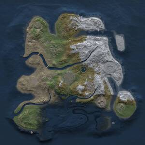 Thumbnail Rust Map: Procedural Map, Size: 2700, Seed: 1780747300, 9 Monuments