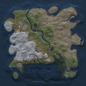 Thumbnail Rust Map: Procedural Map, Size: 3700, Seed: 1961398685, 16 Monuments