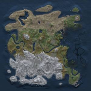 Thumbnail Rust Map: Procedural Map, Size: 4000, Seed: 684351353, 15 Monuments