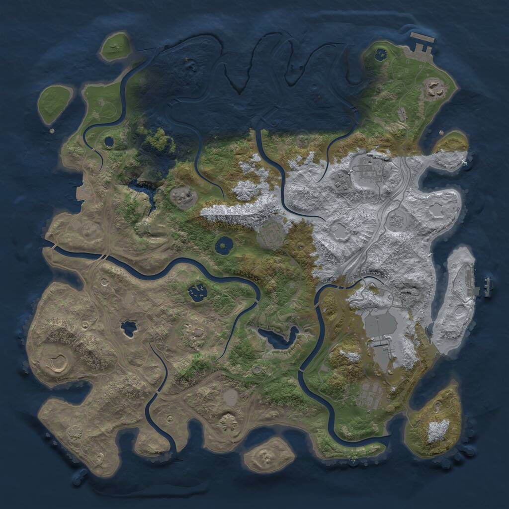 Rust Map: Procedural Map, Size: 4250, Seed: 674853988, 15 Monuments