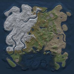 Thumbnail Rust Map: Procedural Map, Size: 4500, Seed: 2087548, 15 Monuments