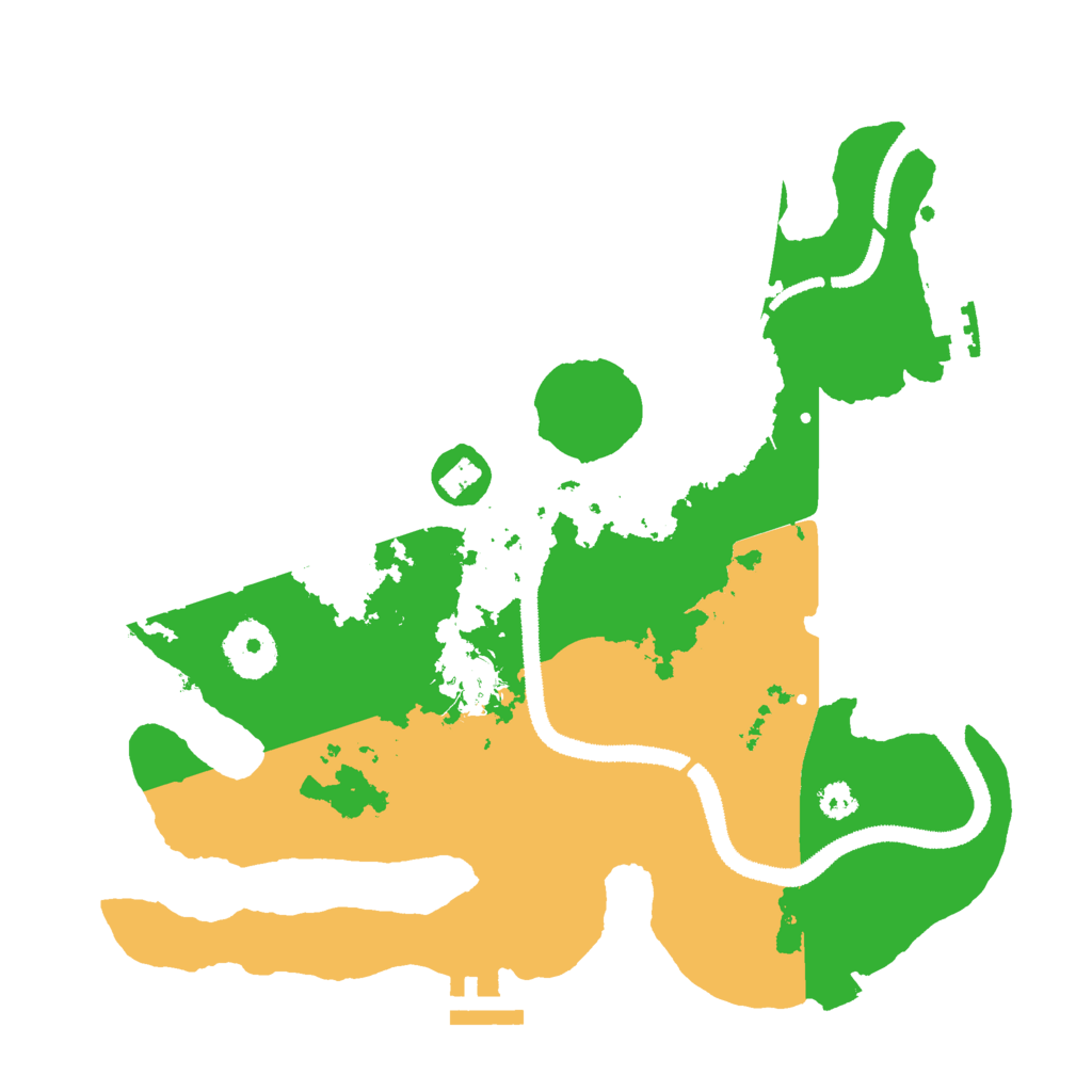Biome Rust Map: Procedural Map, Size: 3000, Seed: 9823350