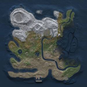 Thumbnail Rust Map: Procedural Map, Size: 3000, Seed: 9823350, 12 Monuments