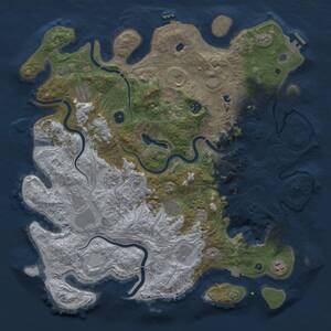 Thumbnail Rust Map: Procedural Map, Size: 4500, Seed: 24263874, 16 Monuments