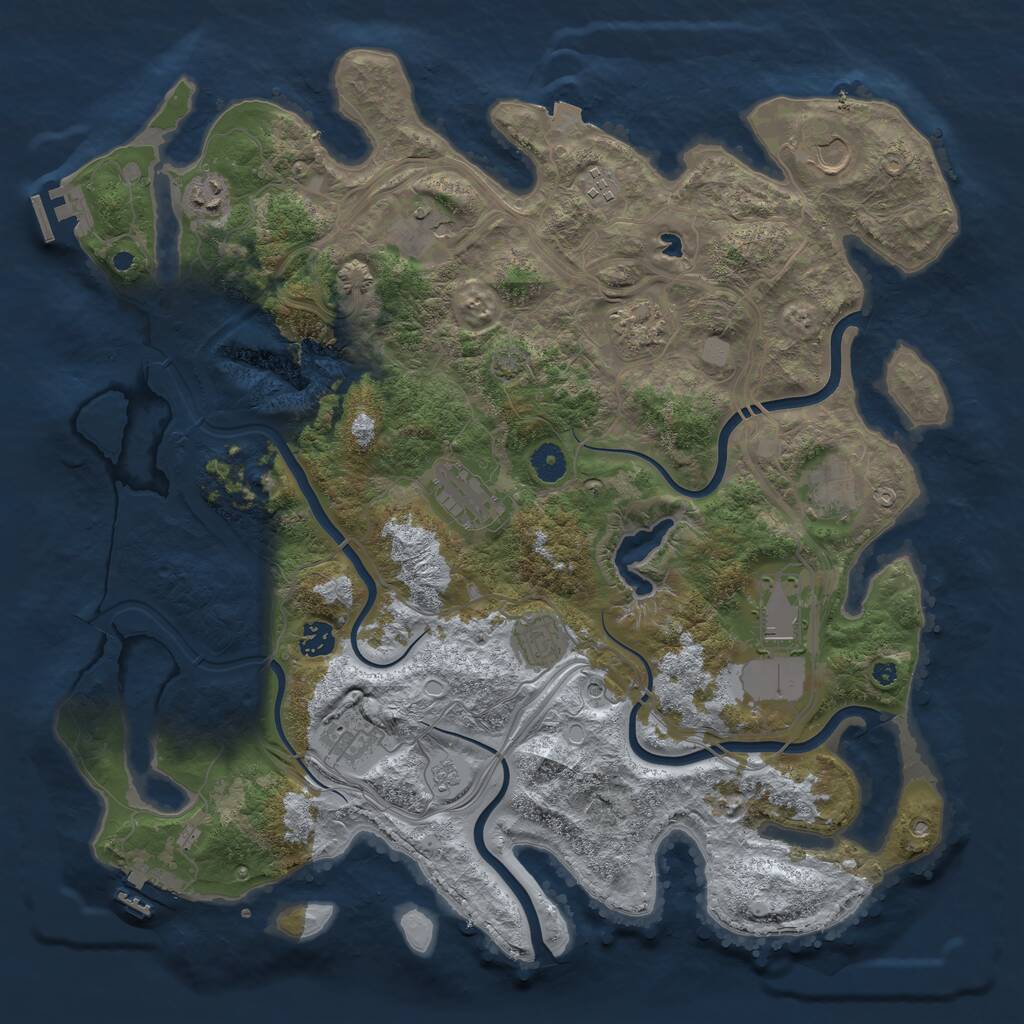 Rust Map: Procedural Map, Size: 4250, Seed: 2146313333, 17 Monuments