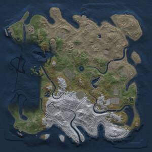 Thumbnail Rust Map: Procedural Map, Size: 4250, Seed: 2146313333, 17 Monuments