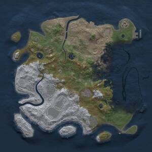 Thumbnail Rust Map: Procedural Map, Size: 3702, Seed: 1254737592, 15 Monuments