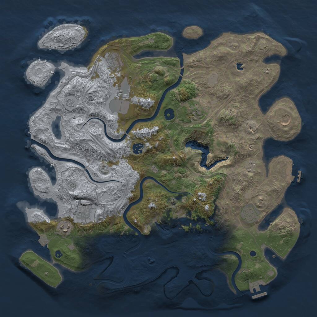 Rust Map: Procedural Map, Size: 4250, Seed: 1553227628, 15 Monuments