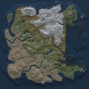 Thumbnail Rust Map: Procedural Map, Size: 4300, Seed: 1743832760, 17 Monuments