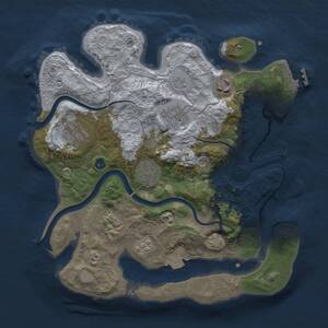 Thumbnail Rust Map: Procedural Map, Size: 3000, Seed: 17822, 11 Monuments